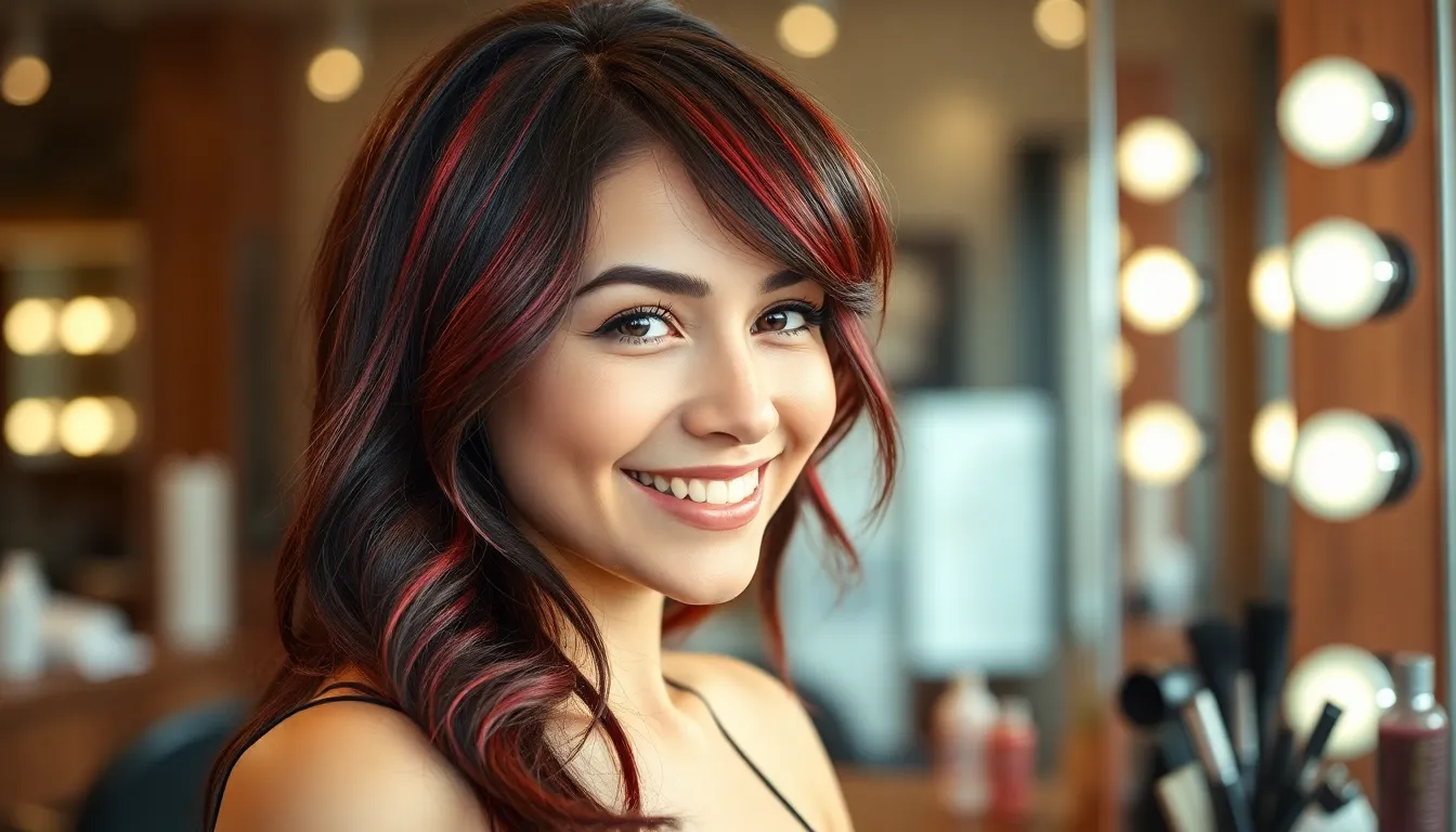 Red Highlights on Brunette Hair: Best Shades, Techniques & Maintenance Tips 2025 3