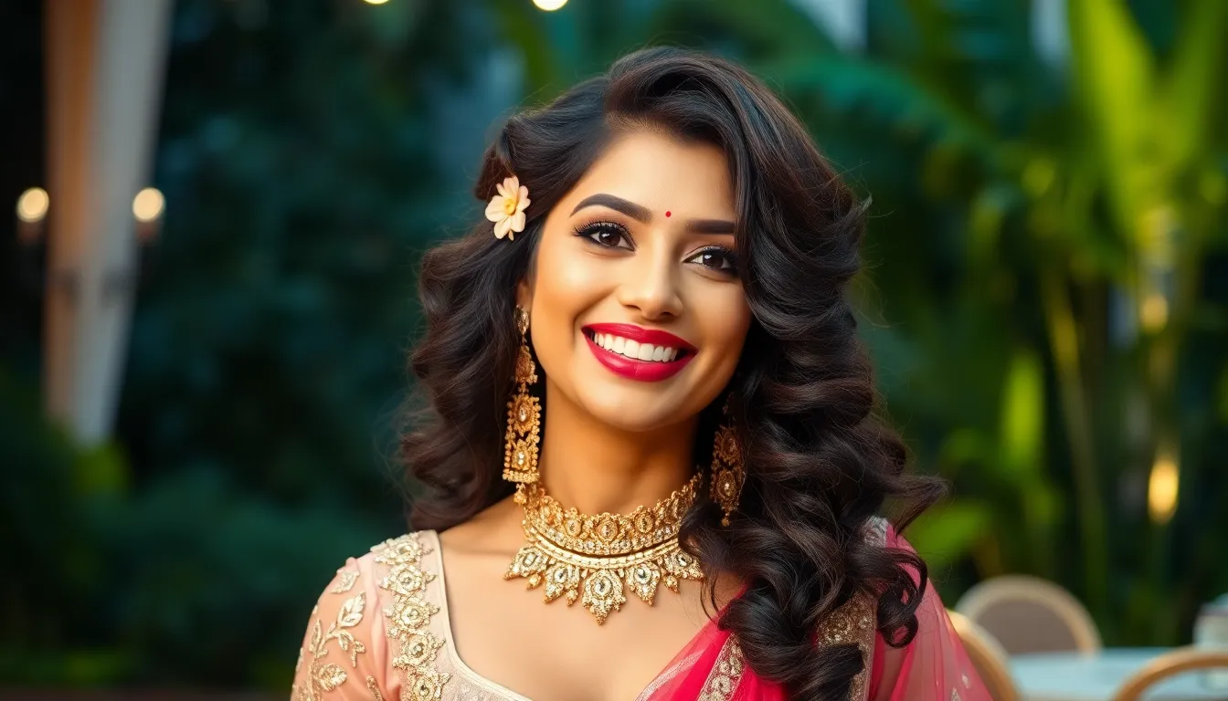 25 Stunning Hairstyles for Indian Weddings: Traditional Braids to Glamorous Updos 6 25 Stunning Hairstyles for Indian Weddings: Traditional Braids to Glamorous Updos 5