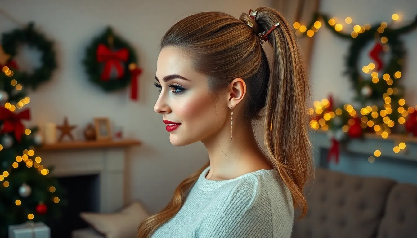 15 Stunning Christmas Party Hairstyles That'll Make You the Star of Every Holiday Event 8 15 Stunning Christmas Party Hairstyles That'll Make You the Star of Every Holiday Event 7
