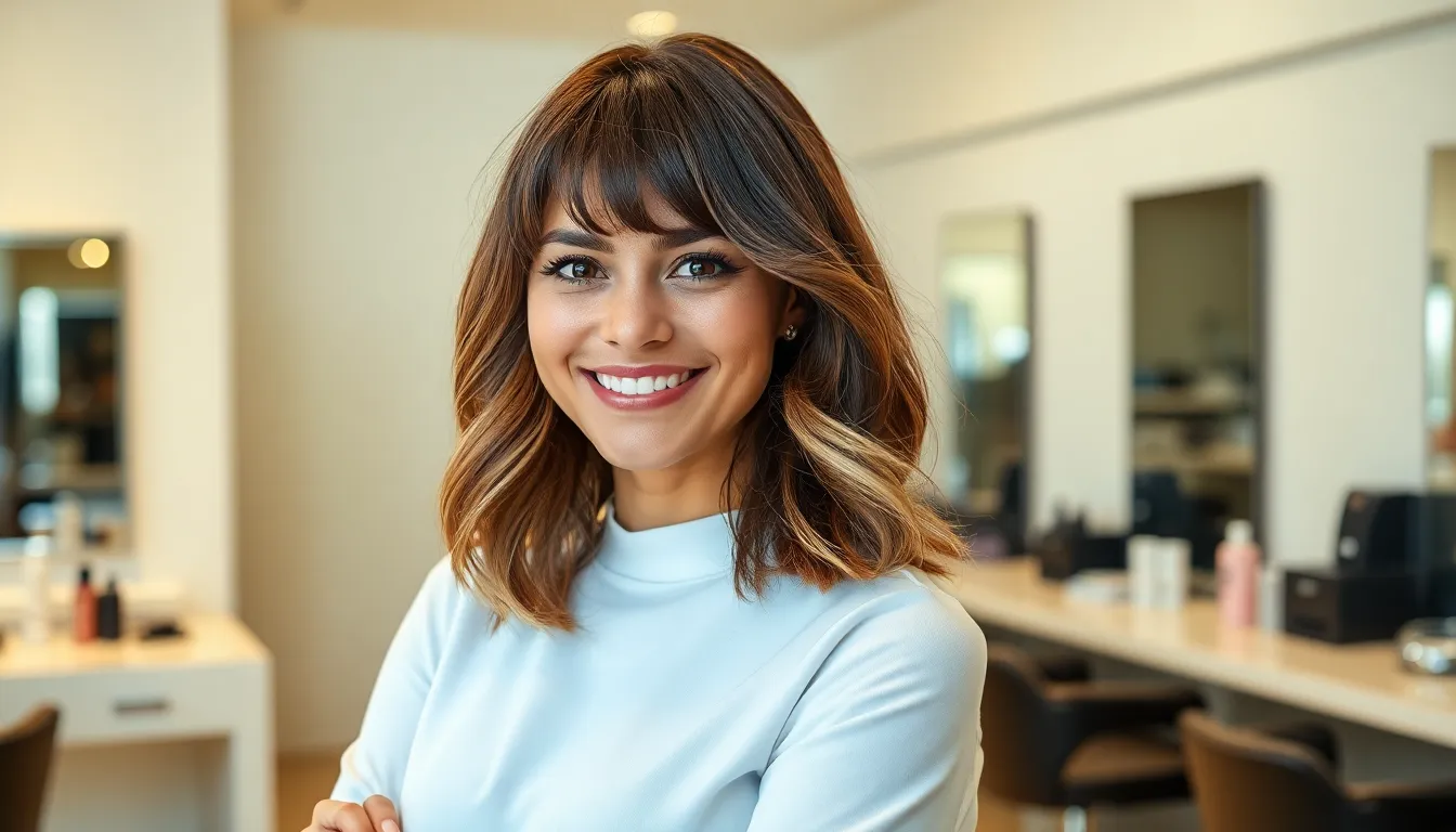 Face Framing Highlights with Bangs: The Perfect Combo for Every Face Shape 8 Face Framing Highlights with Bangs: The Perfect Combo for Every Face Shape 7