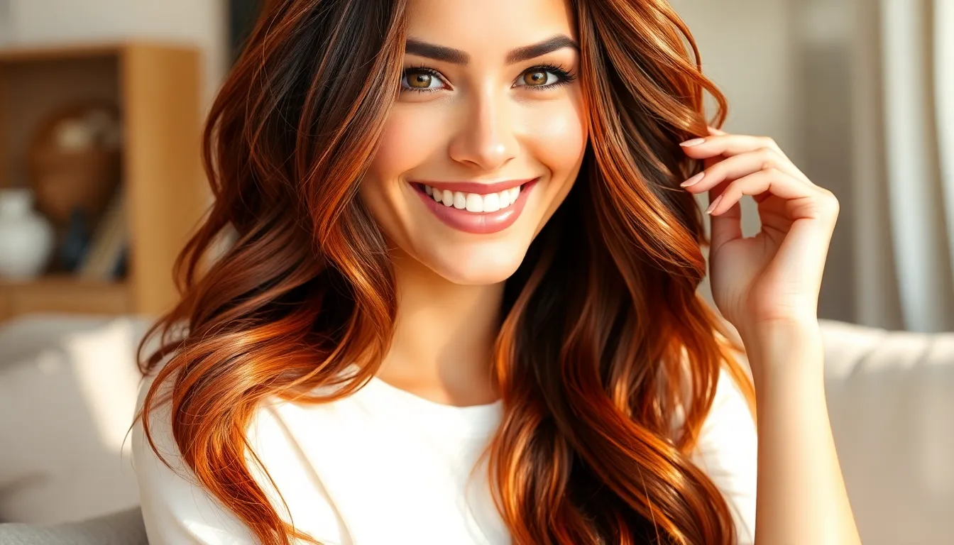 Red Highlights on Brunette Hair: Best Shades, Techniques & Maintenance Tips 2025 7