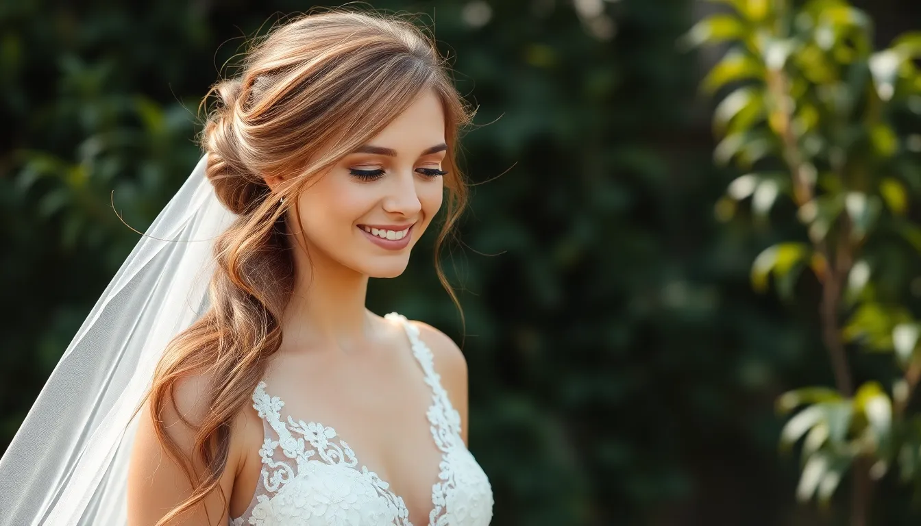 25 Stunning Wedding Hairstyles for Long Hair with Veils That'll Make You Swoon 7