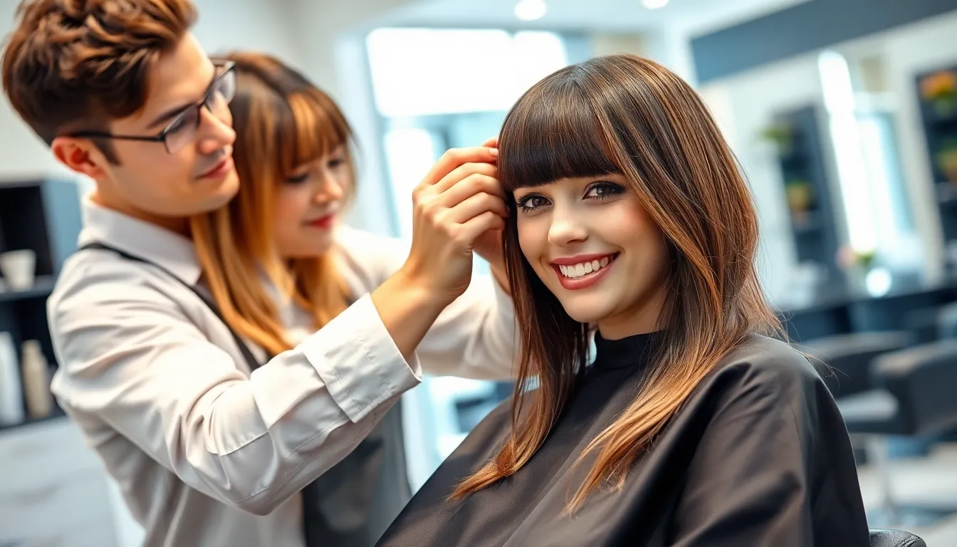 Face Framing Highlights with Bangs: The Perfect Combo for Every Face Shape 10 Face Framing Highlights with Bangs: The Perfect Combo for Every Face Shape 9