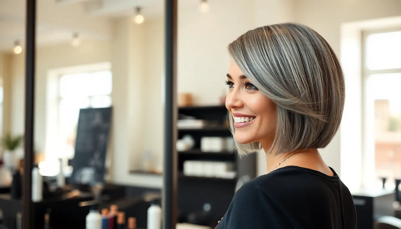 25 Stunning Gray Bob Hairstyles That Will Make You Embrace Your Silver Hair 10 25 Stunning Gray Bob Hairstyles That Will Make You Embrace Your Silver Hair 9
