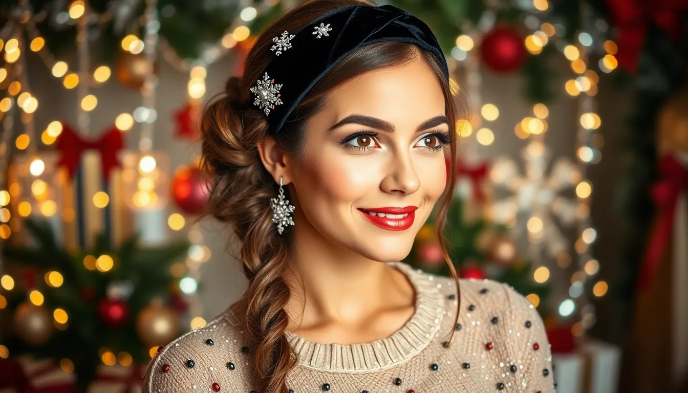 15 Stunning Christmas Party Hairstyles That'll Make You the Star of Every Holiday Event 12 15 Stunning Christmas Party Hairstyles That'll Make You the Star of Every Holiday Event 11