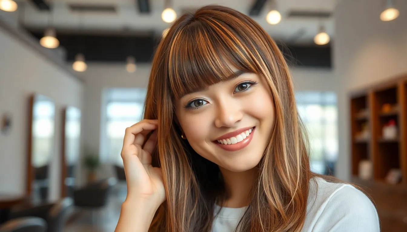 Face Framing Highlights with Bangs: The Perfect Combo for Every Face Shape 12 Face Framing Highlights with Bangs: The Perfect Combo for Every Face Shape 11