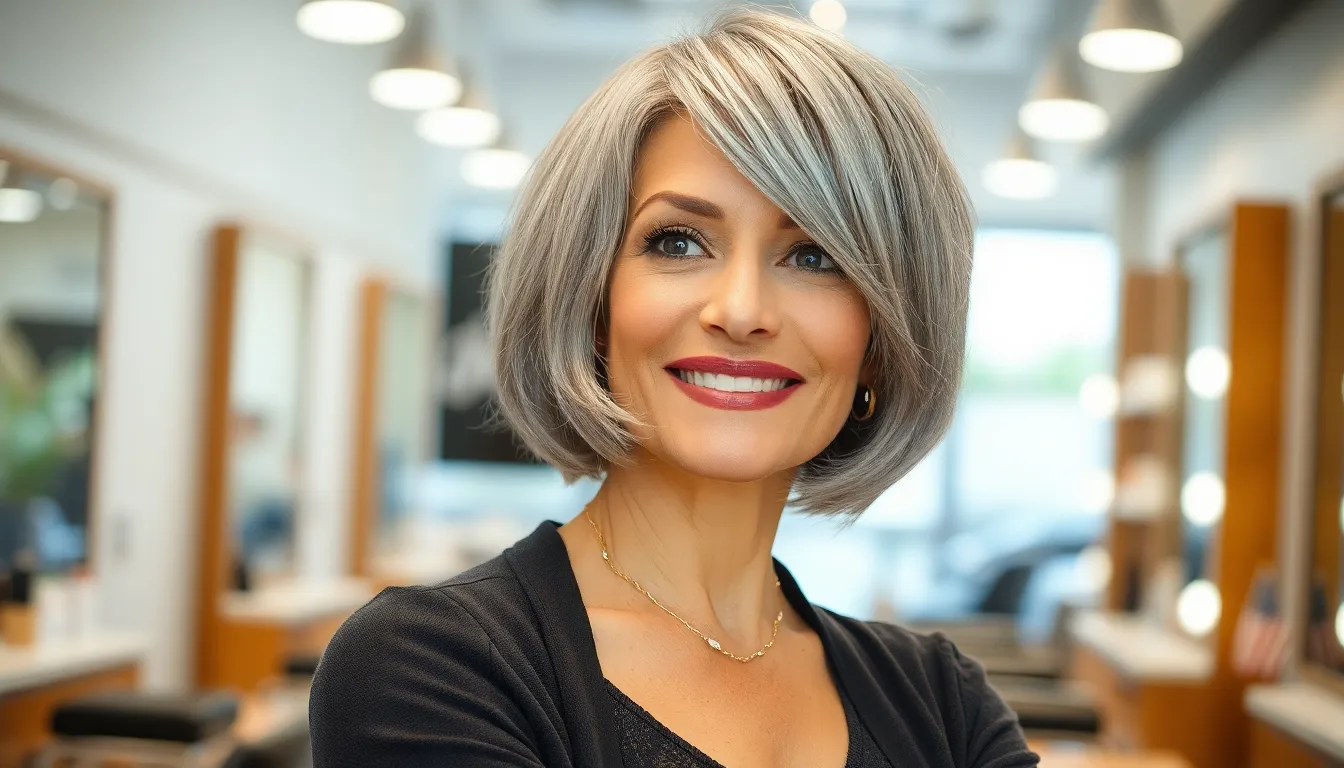 25 Stunning Gray Bob Hairstyles That Will Make You Embrace Your Silver Hair 14 25 Stunning Gray Bob Hairstyles That Will Make You Embrace Your Silver Hair 13