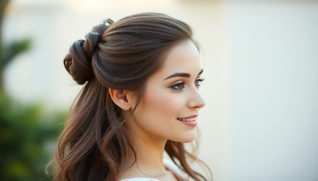 25+ Half Up Hairstyle Ideas That'll Transform Your Look in Minutes 14 25+ Half Up Hairstyle Ideas That'll Transform Your Look in Minutes 13