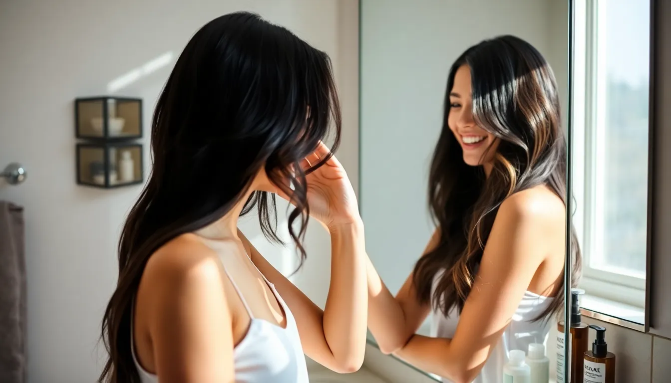 30 Stunning Black Hair Color Ideas with Highlights That Will Transform Your Look 16 30 Stunning Black Hair Color Ideas with Highlights That Will Transform Your Look 15