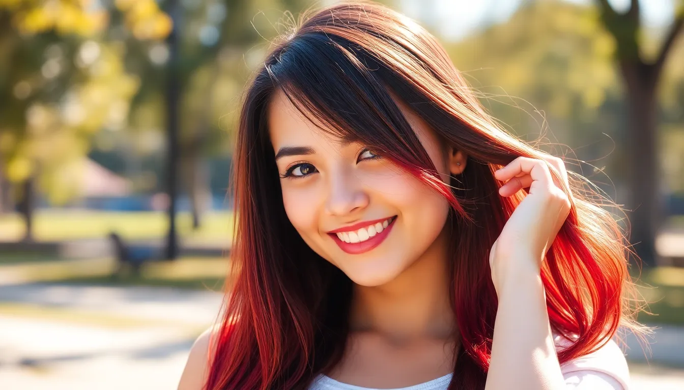 Red Highlights on Brunette Hair: Best Shades, Techniques & Maintenance Tips 2025 15