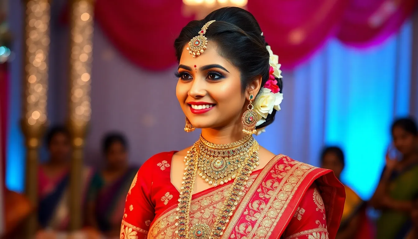 25 Stunning Hairstyles for Indian Weddings: Traditional Braids to Glamorous Updos 2 25 Stunning Hairstyles for Indian Weddings: Traditional Braids to Glamorous Updos 1
