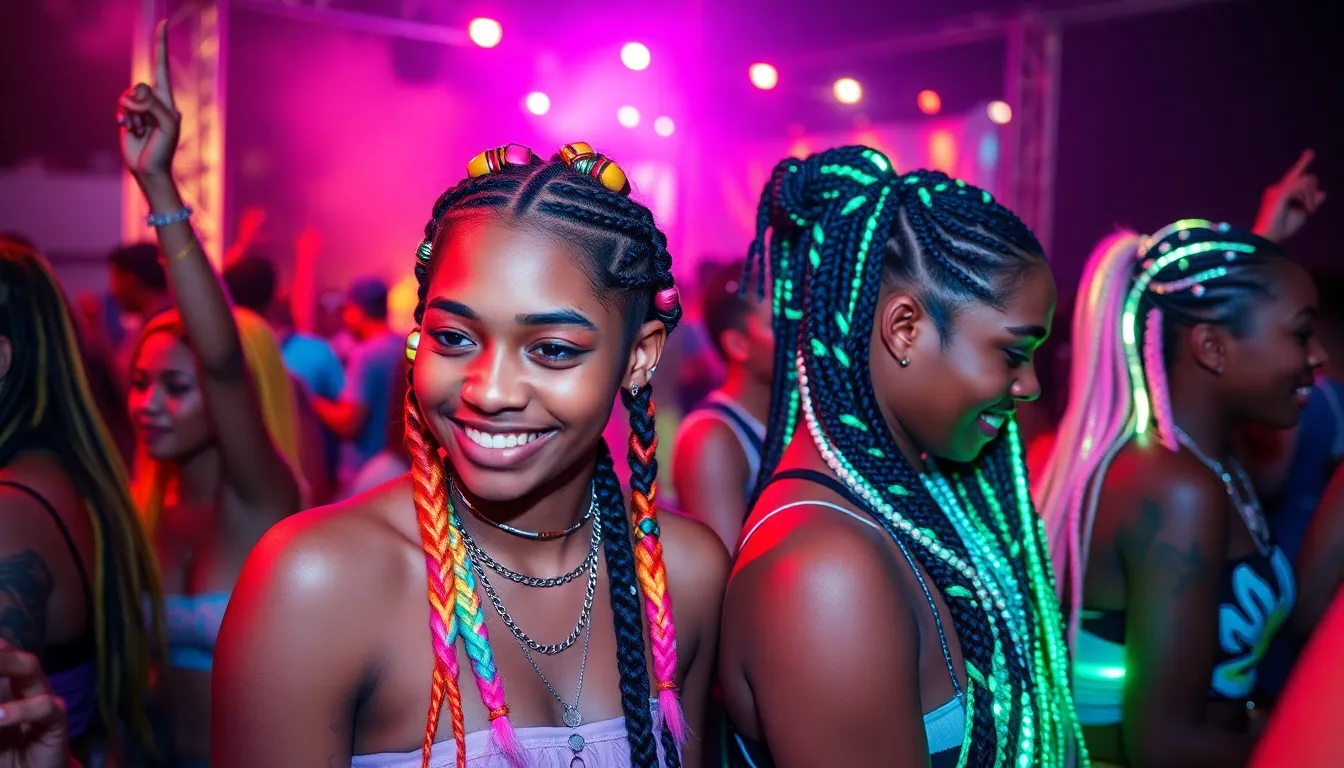 25 Epic Rave Hairstyle Ideas That'll Make You Glow Under Festival Lights 2 25 Epic Rave Hairstyle Ideas That'll Make You Glow Under Festival Lights 1