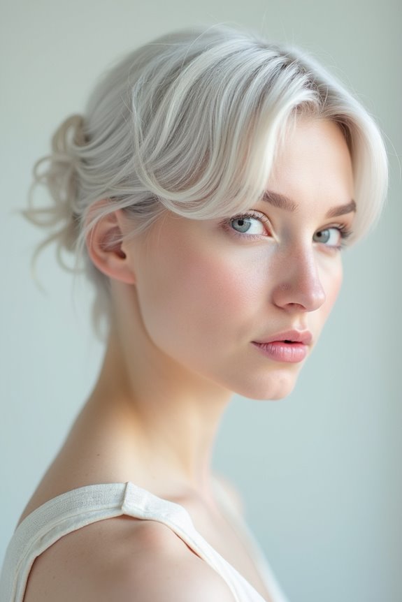 ash blonde and platinum tones