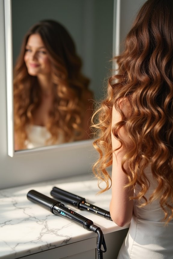 clipped irons yield defined curls