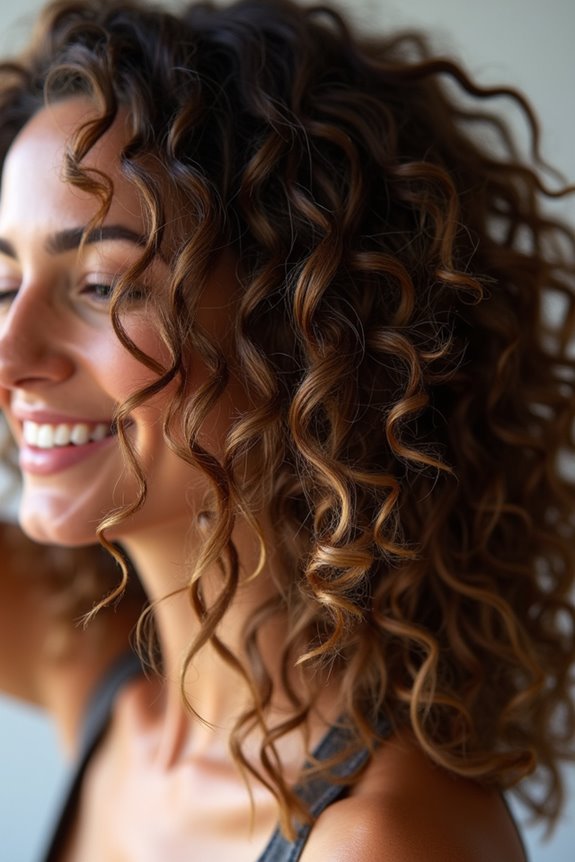 diffuser enhances defined bouncy curls