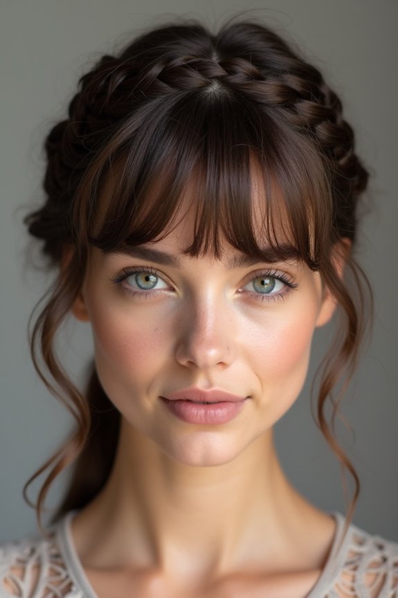 dutch braid growing out bangs textured hold