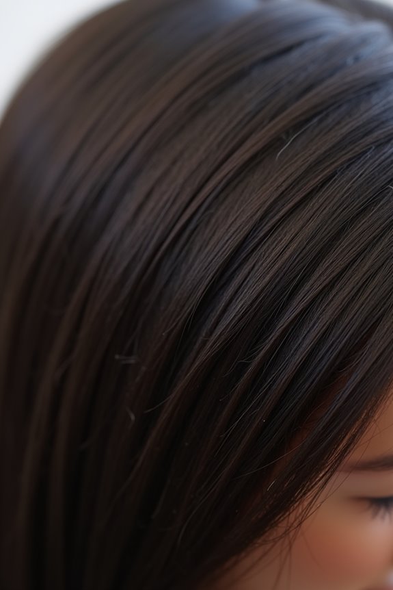 glossy low porosity hair shine