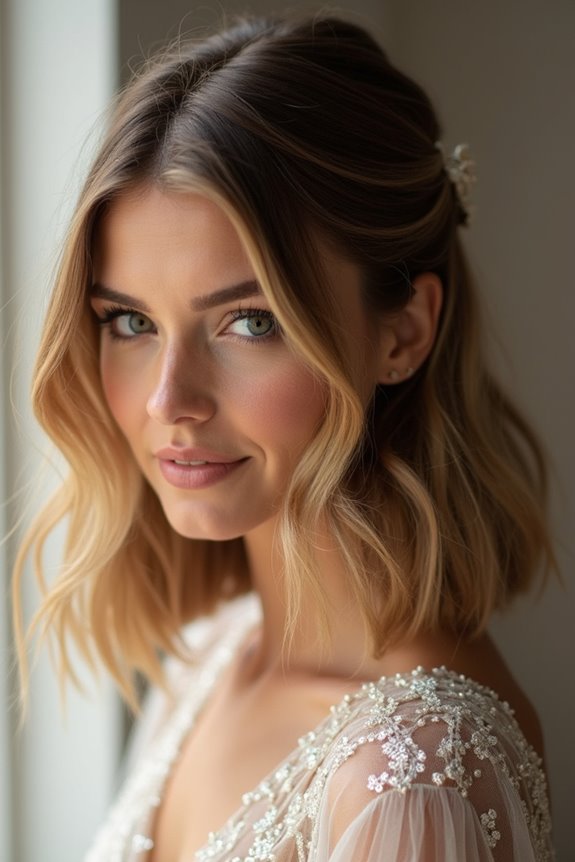 How to Style Shoulder-Length Hair: 10 Techniques for Every Hair Type 5 half up hairstyle elegance theme