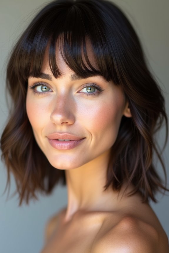 heart diamond rectangle layered face framing volume
