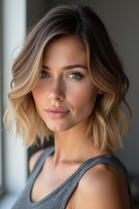 How to Style Shoulder-Length Hair: 10 Techniques for Every Hair Type 4 layered volume with strategic parting