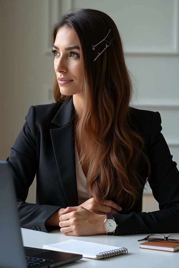 loose low bun comfortable staples