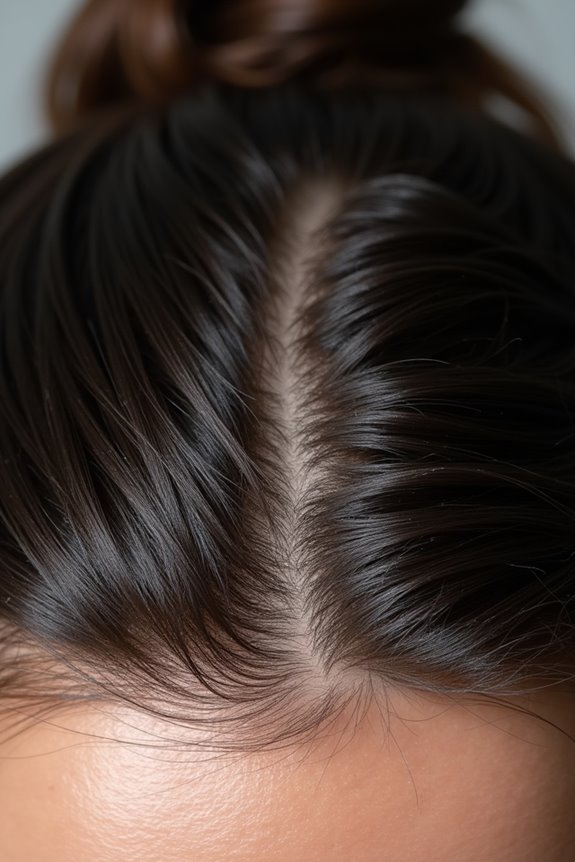 shiny vs greasy hair distinction