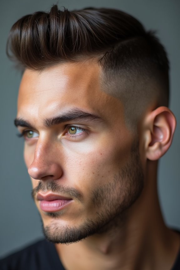 skin fade with exposed scalp
