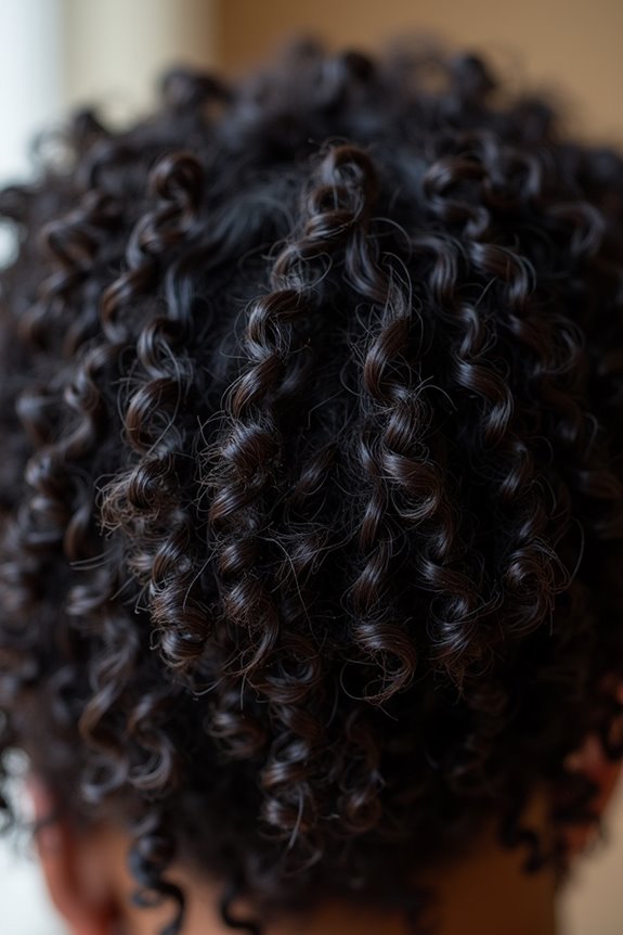 tightly packed springy curls