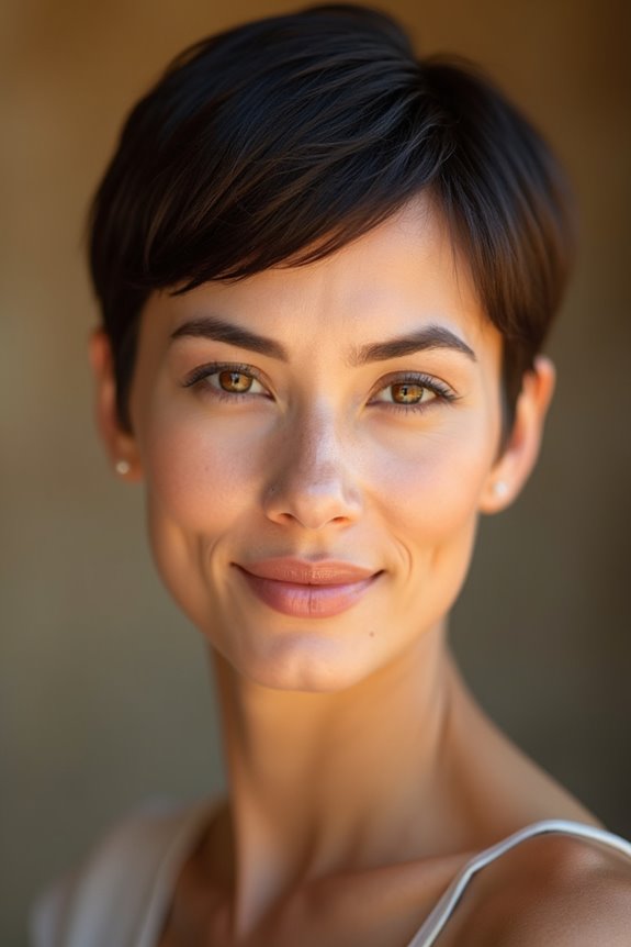 youthful short hair by face shape